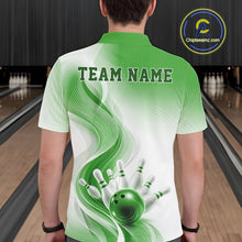 Load image into Gallery viewer, Custom Green Bowling Jerseys For Men, Bowling Team Tournament Polo Shirt Bowler Outfit IPHW11369