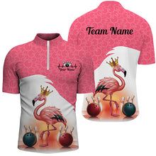 Load image into Gallery viewer, Flamingo Pink Bowling Ball Pattern Custom Team Shirts For Men And Women, Bowlers Jerseys IPHW6694