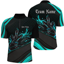 Load image into Gallery viewer, Custom Blue Flame Bowling Shirts For Men, Bowling League Bowling Team Shirts Bowlers Outfit IPHW7270
