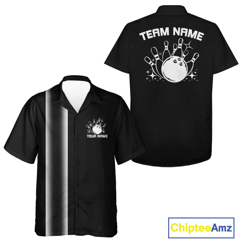 Custom Classic 50S Style Bowling Unisex Hawaiian Shirts, Vintage Bowling Team Outfit IPHW10065