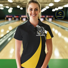 Load image into Gallery viewer, Custom Black And Yellow Eagle Bowling Jerseys, Eagle Bowling League Shirt Team Uniform IPHW10813