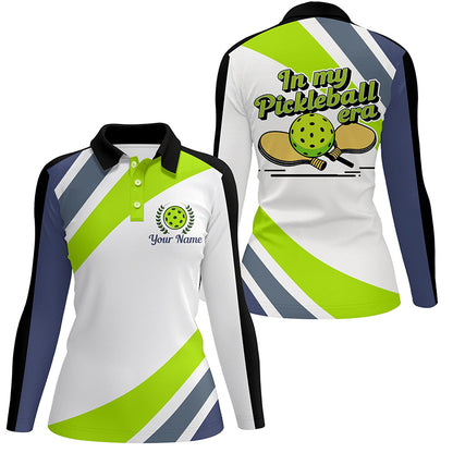 Custom Pickleball Polo Shirts For Men, Pickleball Men Attire Sayings "In My Pickleball Era" IPHW6730