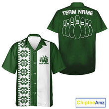Load image into Gallery viewer, Custom Classic Retro Style Bowling Shamrock Pattern Vintage Bowling Team Shirts IPHW10081