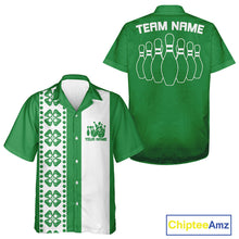 Load image into Gallery viewer, Custom Classic Retro Style Bowling Shamrock Pattern Vintage Bowling Team Shirts IPHW10081