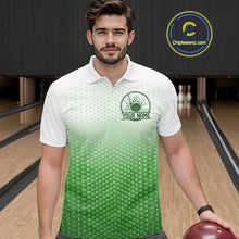 Load image into Gallery viewer, Custom Name Green Bowling Jerseys For Men, Bowling League Polo Shirt Bowler Outift IPHW10658