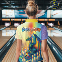 Load image into Gallery viewer, Custom Colorful Rainbow Colors Dragon Bowling Team Shirts, Dragon Bowling League Shirt IPHW10234