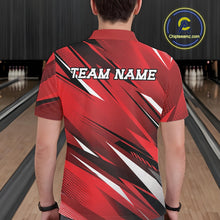 Load image into Gallery viewer, Custom Red Team Bowling Jerseys For Men, Bowling Tournament Polo Shirt Bowler Outfit IPHW11417