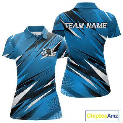 Blue and black sports jersey with 'TEAM NAME' text on a white background
