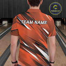 Load image into Gallery viewer, Custom Orange Team Bowling Jerseys For Men, Bowling Tournament Polo Shirt Bowler Outfit IPHW11420
