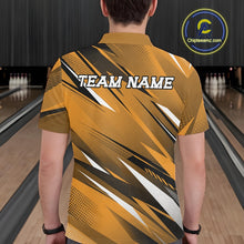 Load image into Gallery viewer, Custom Yellow Team Bowling Jerseys For Men, Bowling Tournament Polo Shirt Bowler Outfit IPHW11421