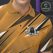 Load image into Gallery viewer, Custom Yellow Team Bowling Jerseys For Men, Bowling Tournament Polo Shirt Bowler Outfit IPHW11421