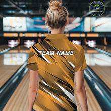 Load image into Gallery viewer, Custom Yellow Team Bowling Jerseys For Women, Bowling Tournament Polo Shirt Bowler Outfit IPHW11421