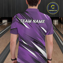 Load image into Gallery viewer, Custom Purple Team Bowling Jerseys For Men, Bowling Tournament Polo Shirt Bowler Outfit IPHW11422
