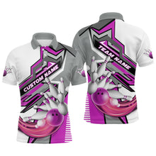 Load image into Gallery viewer, Personalized Multi-Color Bowling Team Jerseys, Bowling Tournament Polo / Quarter Zip Shirts For Men And Women IPHW5934