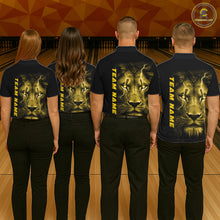 Load image into Gallery viewer, Custom Yellow Thunder Lightning Lion Bowling Shirt For Men, Lion Bowling Team Jerseys IPHW10668