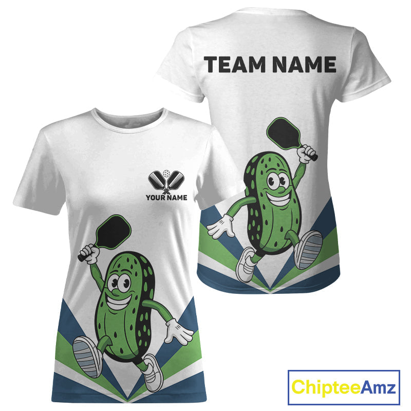 Custom Funny Pickles Play Pickleball T-Shirts For Women, Pickleball Team IPHW9432
