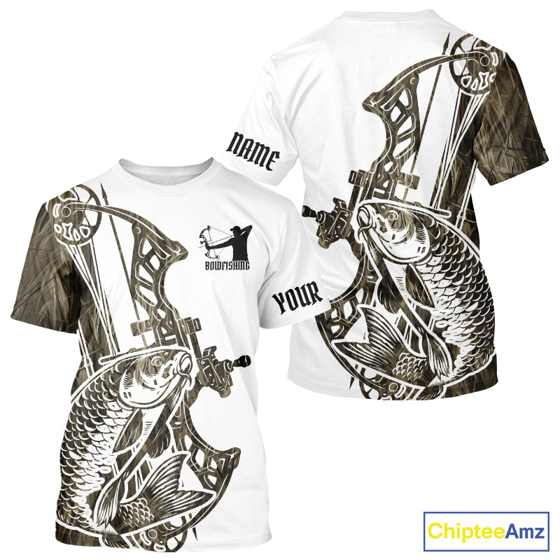 Custom Grass Camo Carp Bowfishing Tournament Shirts, Carp Bow Fishing T-Shirt IPHW9288