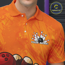 Load image into Gallery viewer, Custom Funny Thanksgiving Turkey Bowling Men Polo Shirts, Bowling League Shirt IPHW9770