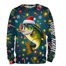 Load image into Gallery viewer, Custom Christmas Largemouth Bass Fishing Shirts, Xmas Bass Fishing Shirt For Men, Women And Kid IPHW7974