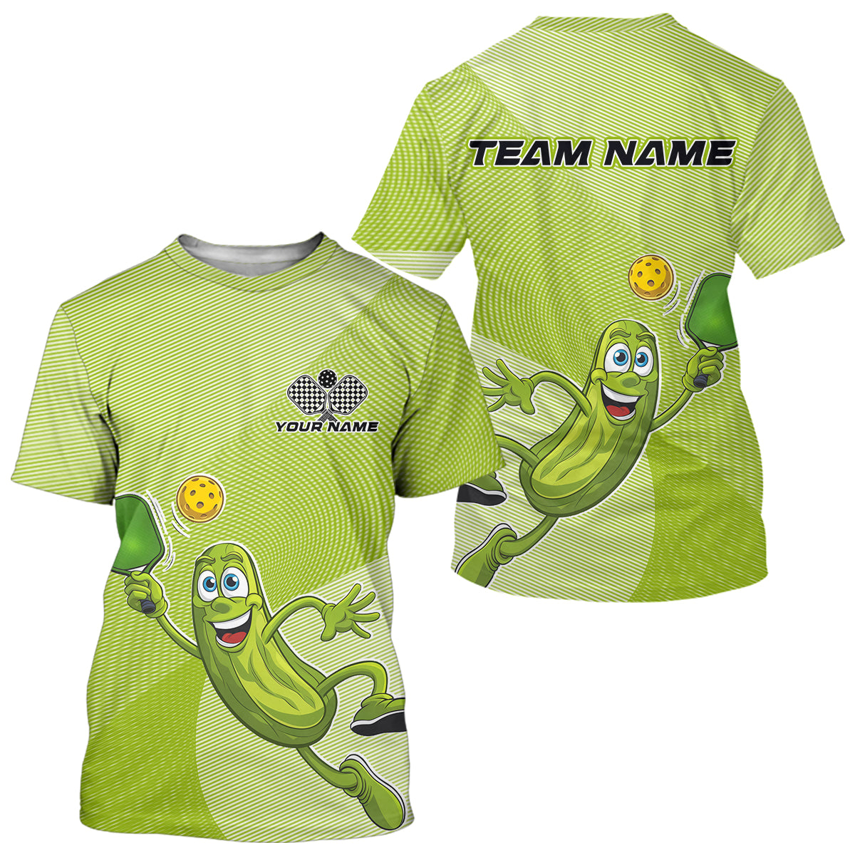Custom Funny Pickles Play Pickleball T-Shirts For Men, Pickleball Team IPHW9409