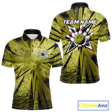 Load image into Gallery viewer, Custom Military Green Camouflage Bowling Team Polo Shirts For Men, Bowling League Shirt IPHW9384