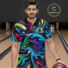 Load image into Gallery viewer, Custom Colorful Bowling Tournament Men Polo Shirt, Bowling League Shirt Team Jerseys IPHW11433
