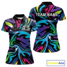 Load image into Gallery viewer, Custom Colorful Bowling Tournament Women Polo Shirt, Bowling League Shirt Team Jerseys IPHW11433