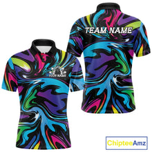 Load image into Gallery viewer, Custom Colorful Bowling Tournament Men Polo Shirt, Bowling League Shirt Team Jerseys IPHW11433