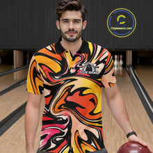 Load image into Gallery viewer, Custom Colorful Bowling Tournament Men Polo Shirt, Bowling League Shirt Team Jerseys IPHW11434