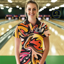 Load image into Gallery viewer, Custom Colorful Bowling Tournament Women Polo Shirt, Bowling League Shirt Team Jerseys IPHW11434