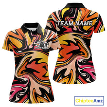 Load image into Gallery viewer, Custom Colorful Bowling Tournament Women Polo Shirt, Bowling League Shirt Team Jerseys IPHW11434