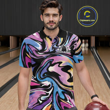 Load image into Gallery viewer, Custom Colorful Bowling Tournament Men Polo Shirt, Bowling League Shirt Team Jerseys IPHW11435