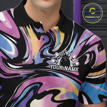 Load image into Gallery viewer, Custom Colorful Bowling Tournament Men Polo Shirt, Bowling League Shirt Team Jerseys IPHW11435