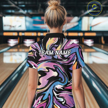 Load image into Gallery viewer, Custom Colorful Bowling Tournament Women Polo Shirt, Bowling League Shirt Team Jerseys IPHW11435