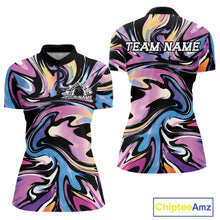 Load image into Gallery viewer, Custom Colorful Bowling Tournament Women Polo Shirt, Bowling League Shirt Team Jerseys IPHW11435