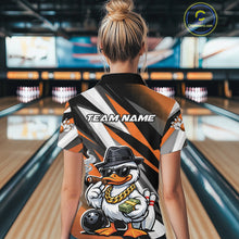 Load image into Gallery viewer, Custom Funny White Boss Duck Bowling Women Polo Shirt, Cool Duck Bowling Team Jerseys IPHW11123