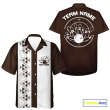 Load image into Gallery viewer, Custom Vintage Retro Style Tribal Bowling Team Hawaiian Shirts, Bowlers Outfit IPHW10082
