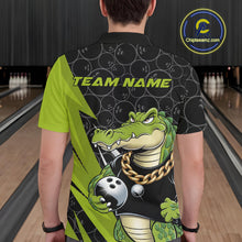 Load image into Gallery viewer, Custom Funny Alligator Bowling Men Polo Shirt, Alligator Bowling Team Jerseys IPHW9919