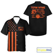 Load image into Gallery viewer, Custom Vintage US Flag Patriotic Bowling Button Up Team Shirt For Men And Women IPHW10086