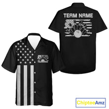 Load image into Gallery viewer, Custom Vintage US Flag Patriotic Bowling Button Up Team Shirt For Men And Women IPHW10086