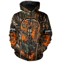 Load image into Gallery viewer, Deer Hunting orange camo Custom Name 3D All over print shirts, personalized deer hunting apparel NQS819