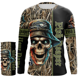 Fish Reaper Camo Customize Name 3D All Over Printed Fishing Shirts, Personalized Gifts NQS212