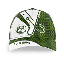 Load image into Gallery viewer, Largemouth Bass fishing green Camo hat Unisex Fishing Baseball Angler hat NQS3214