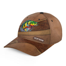 Load image into Gallery viewer, Peacock Bass fishing hats for men, women custom name baseball best Peacock Bass fisherman caps NQS5539