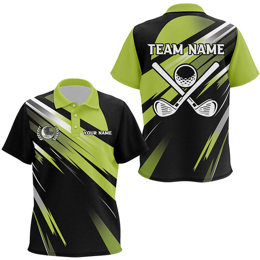 Green and Black Kid golf polo shirts custom golf ball clubs golf attire for Kid, golfing gifts NQS7531