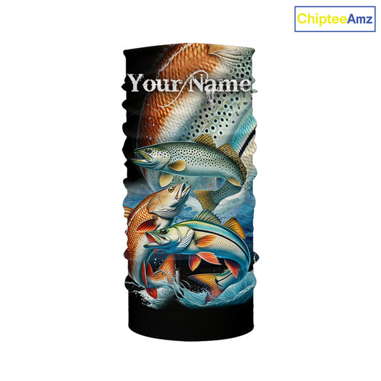 Inshore slam Redfish, snook, speckled trout fishing custom sun protection long sleeve fishing shirts NQS4195