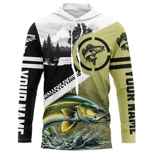 Load image into Gallery viewer, Walleye Fishing performance fishing shirt UV protection customized name long sleeves fishing apparel NQS1268