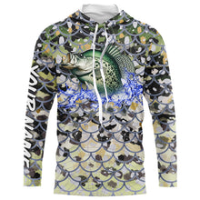 Load image into Gallery viewer, Crappie Fishing crappie scales customize name performance UV protection long sleeves fishing shirts NQS4834