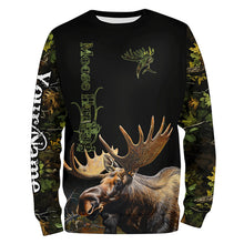 Load image into Gallery viewer, Moose Hunting Green Camo 3D All Over print shirts personalized hunting apparel NQS534