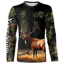 Load image into Gallery viewer, Elk Hunting Green tree Camo 3D All Over print shirts personalized hunting apparel for Elk hunters NQS535